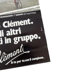 Image 2 of Vintage poster NOS 1982 World Champion Giuseppe Saronni - Clément cycle’s advertising 