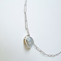 Image 3 of Moonstone Link Chain- Silver