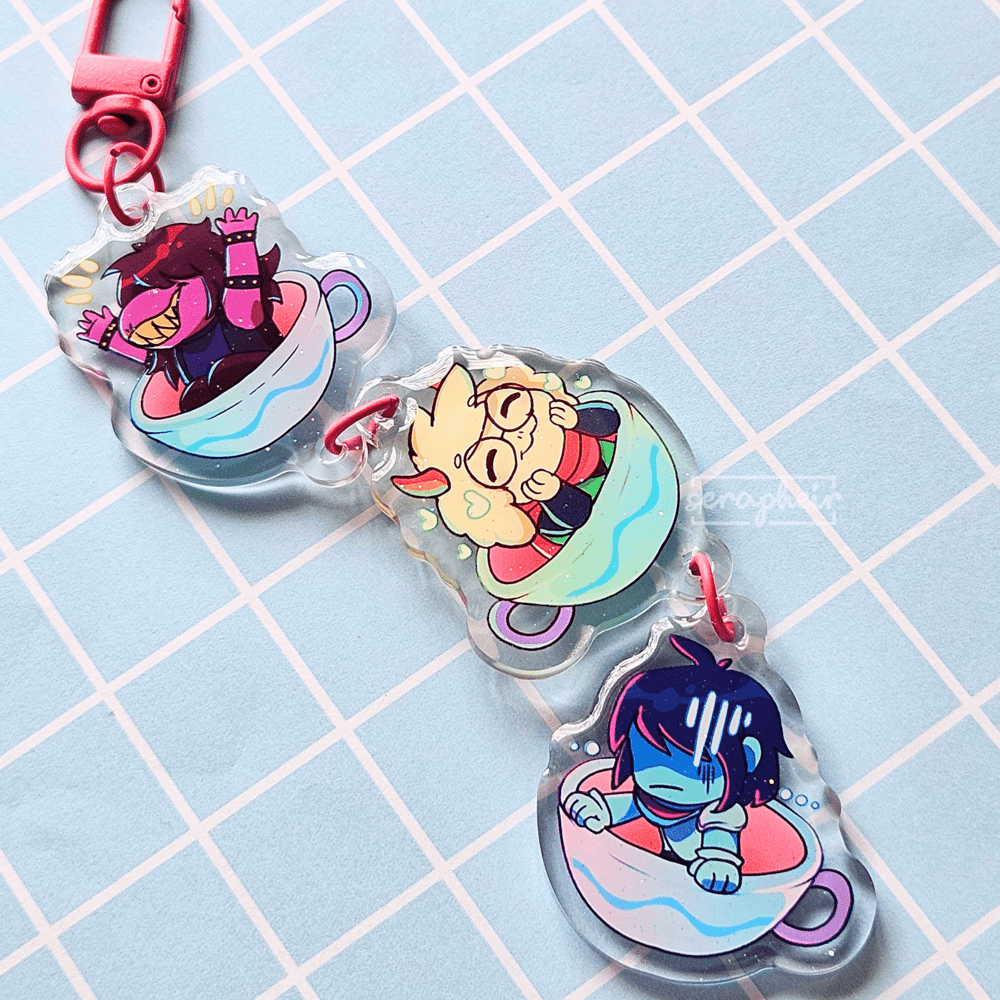 Image of Deltarune Teacups - Charm