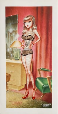 Modified “Angel” litho print, leopard set