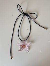 Image 1 of Glass Pendant Cord Pink