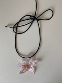 Image 2 of Glass Pendant Cord Pink