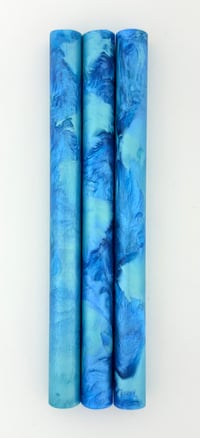 Image 2 of Atlantic Sea Glass, custom bespoke pen blanks, high pressure cured with Alumilite Resin. Maker ready