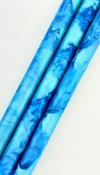 Image 1 of Atlantic Sea Glass, custom bespoke pen blanks, high pressure cured with Alumilite Resin. Maker ready