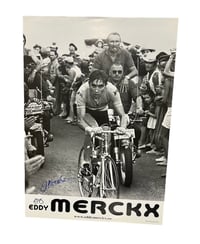 Image 1 of Original NOS Eddy Merckx Poster - 1969 Tour de France yellow jersey - Signed by the rider