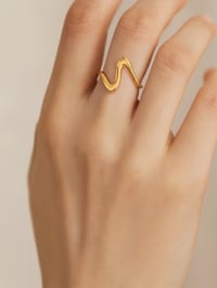 Image 2 of Wave Ring – Adjustable Stainless Steel