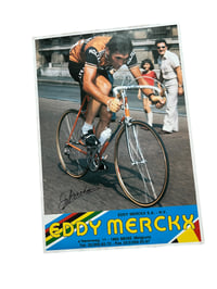 Image 1 of Advertising poster - Signed by the GOAT Eddy Merckx 