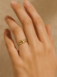 Image 1 of Braided Gold Ring – Stainless Steel