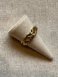 Image 2 of Braided Gold Ring – Stainless Steel