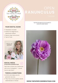 Image 1 of Open Ranunculus Paper Flower Tutorial