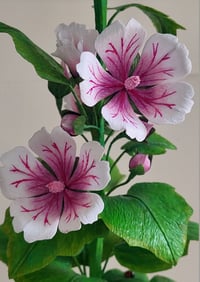 Image 2 of Handcrafted Paper flower : Zebrina Hollyhock