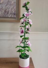 Image 3 of Handcrafted Paper flower : Zebrina Hollyhock