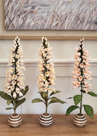 Image 5 of Paper Flower Foxglove - Ivory/ Pink