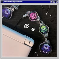 Image 1 of Triple Vineshroom 1" Phone Strap Acrylic Charm