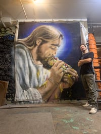Image 4 of Hot dog Jesus 11x14” Art Print