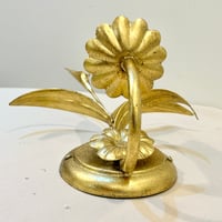 Image 9 of Applique murale fleur en métal doré – Style Hollywood Regency – Années 80