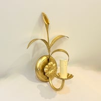 Image 6 of Applique murale fleur en métal doré – Style Hollywood Regency – Années 80