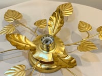 Image 9 of Grande applique murale fleur en métal doré Hollywood Regency  SEYLUMIERE  70 - 80