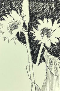 Image 1 of Postcard sunflower drawing 4