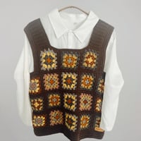 Image 1 of Soleil Collection – “Earth” Handmade Crochet Vest (Size M / EU 38–40)