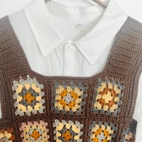 Image 2 of Soleil Collection – “Earth” Handmade Crochet Vest (Size M / EU 38–40)