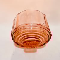Image 5 of Plateau et cloche vintage Art Déco en verre rose rosaline - Gâteau ou fromage