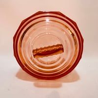 Image 6 of Plateau et cloche vintage Art Déco en verre rose rosaline - Gâteau ou fromage