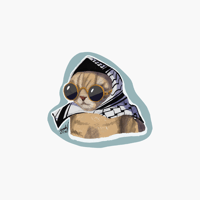 Keffiyeh Cat Sticker