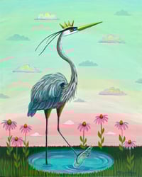 Great Blue Heron Coneflower Dream