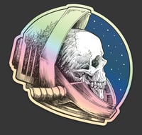 the Spaceman 3.25" x 3.25"  holographic sticker
