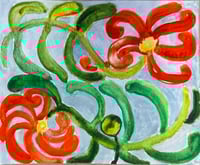 Image 1 of 2 Small Contemporary Floral Watercolors 