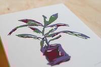 Image 2 of Dusk House Plant Screenprint