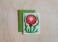 Image 1 of Funky Flower Risograph Greeting Card