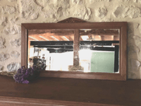 Image 1 of Grand miroir art déco en bois