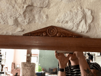 Image 2 of Grand miroir art déco en bois