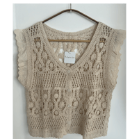 Image 1 of Sleeveless Crochet Top