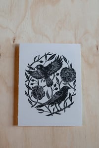 Image 2 of Birds of a Feather Linocut Print
