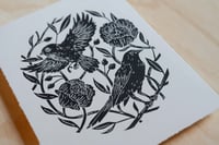 Image 1 of Birds of a Feather Linocut Print