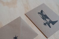 Image 3 of Cowgirl Boot Linocut Greeting Card
