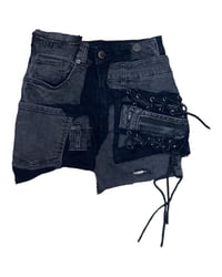 Image 1 of Balck Denim Mini Skirt