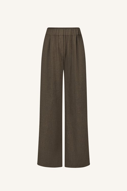 Image of 2-Pantalones benji tweed pants | latte