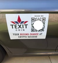 Image 1 of 2 Pack UV Ink printed Car Magnet Sign w/ Personal QR Code / 18" X 12"