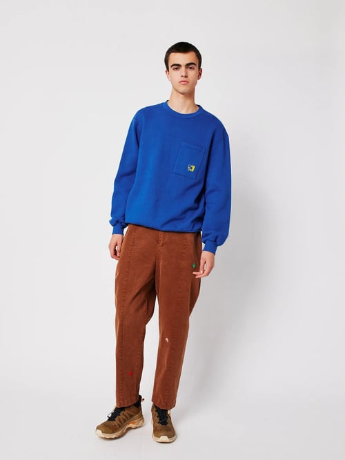 Image of 2-Pantalón cocoon con bordados BROWN EMBROIDERY COCOON PANTS