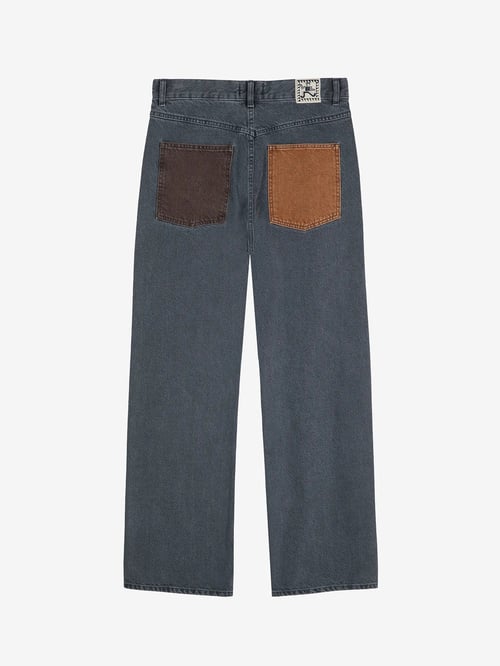 Image of 2-Pantalón vaquero color block