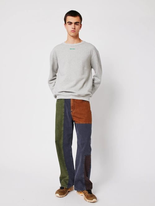 Image of 2-Pantalón vaquero color block