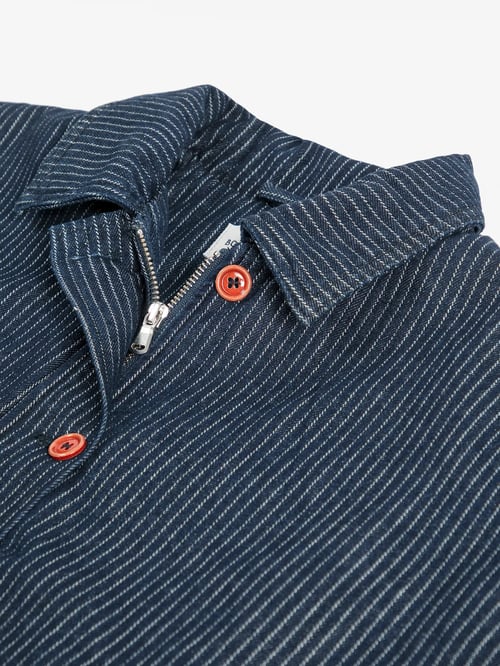 Image of 4-Chaqueta vaquera bomber a rayas