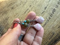 Image 4 of Sterling, Thulite, Czech, Turquoise earrings. n10