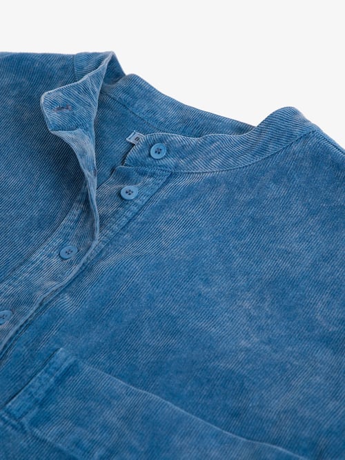 Image of 3-Vestido pana azul blue corduroy dress