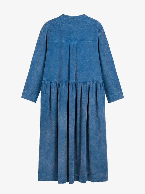 Image of 3-Vestido pana azul blue corduroy dress