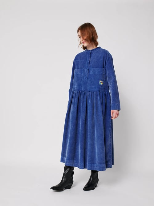 Image of 3 - Vestido pana azul